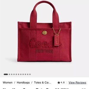 Coach Red Tote Bag